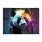 Warren Reed - Designer Panda Face Splashart Colourful Glass Chopping Board