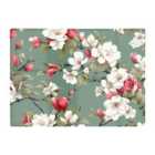Warren Reed - Designer Pink And White Blossom Glass Chopping Board