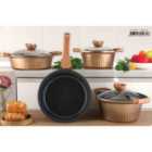 Rozi Vanezza Collection 7-Piece Non-Stick Cast Iron Cookware Set (Bronze)