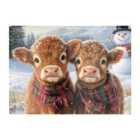 Warren Reed - Designer Baby Highland Cows In The Snow Chopping Board