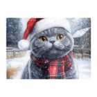 Warren Reed - Designer Christmas British Blue Glass Chopping Board