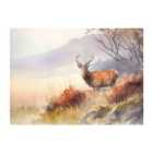 Warren Reed - Designer Stag Deer Water Colour Glass Chopping Board