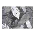Warren Reed - Designer Black White Tropical Leaves Glass Chopping Board