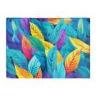 Warren Reed - Designer Bright Colourful Leaves Glass Chopping Board