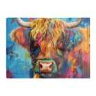 Warren Reed - Designer Splashart Highland Cow Chopping Board