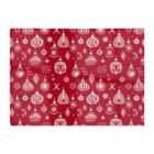 Warren Reed - Designer Red Christmas Decorations Pattern Glass Chopping Board