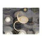 Warren Reed - Designer Abstract Silver Gold Sun And Moon Glass Chopping Board