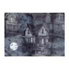 Warren Reed - Designer Spooky Shadowy Haunted House Glass Chopping Board