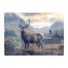 Warren Reed - Designer Highland Stag By The Cottage Chopping Board