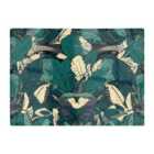 Warren Reed - Designer Green Beige Tropical Leaves Glass Chopping Board