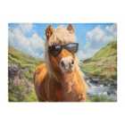 Warren Reed - Designer Highland Pony Enjoying The Sun Chopping Board