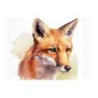 Warren Reed - Designer Fox Watercolour Glass Chopping Board