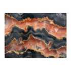 Warren Reed - Designer Black Pink And Gold Marble Effect Chopping Board