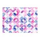 Warren Reed - Designer Interlocking Pink Blue Shape Glass Chopping Board
