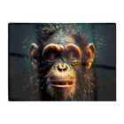 Warren Reed - Designer Splashart Monkey Face Glass Chopping Board