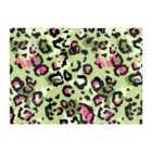 Warren Reed - Designer Green And Pink Leopard Print Glass Chopping Board