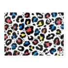 Warren Reed - Designer Coloured Leopard Print Glass Chopping Board