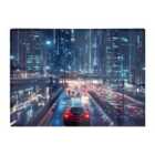 Warren Reed - Designer Red Streak Through Nighttime Dubai Chopping Board