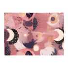 Warren Reed - Designer Abstract Red Pink Pattern Glass Chopping Board