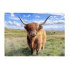 Warren Reed - Designer Highland Cow In Summer Glass Chopping Board