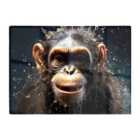 Warren Reed - Designer Realistic Monkey Face Splashart Glass Chopping Board
