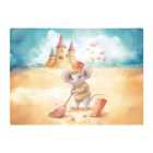 Warren Reed - Designer Mouse On A Beach Holiday Glass Chopping Board