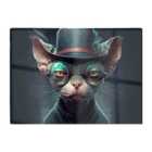 Warren Reed - Designer Sphynx Cat With Glases Splashart Chopping Board