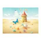 Warren Reed - Designer Butterflies On A Beach Holiday Glass Chopping Board