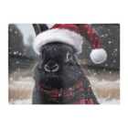 Warren Reed - Designer Christmas Black Rabbit Glass Chopping Board