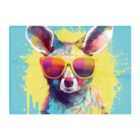 Warren Reed - Designer Splashart Wallaby In Glasses Chopping Board