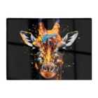 Warren Reed - Designer Giraffe Face Splashart Glass Chopping Board