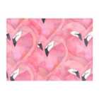 Warren Reed - Designer Watercolour Flamingo Hearts Glass Chopping Board