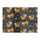 Warren Reed - Designer Cute Sloths Glass Chopping Board