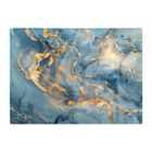 Warren Reed - Designer Azure And Gold Marble Effect Chopping Board