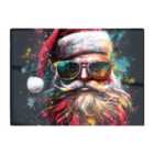 Warren Reed - Designer Splashart Santa Claus In Glasses Chopping Board