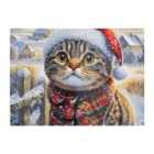 Warren Reed - Designer Christmas Scottish Fold Cat Glass Chopping Board