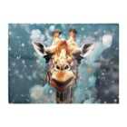 Warren Reed - Designer Splashart Giraffe Face Glass Chopping Board