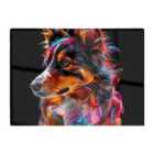 Warren Reed - Designer Colorful Collie Dreams Chopping Board