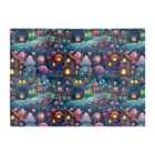 Warren Reed - Designer Whimsical Gingerbread House Pattern Glass Chopping Board