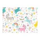 Warren Reed - Designer Unicorn And Rainbows Glass Chopping Board