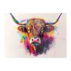 Warren Reed - Designer Super Splashart Highland Cow Chopping Board