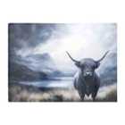 Warren Reed - Designer Highland Cow On A Dark Night Chopping Board