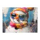 Warren Reed - Designer Vibrant Snowman With Style Chopping Board