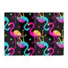 Warren Reed - Designer Vivid Flamingo Pattern Glass Chopping Board