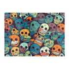Warren Reed - Designer Smiling Skulls Pattern Chopping Board