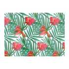 Warren Reed - Designer Tropical Flowers And Palm Leaves Glass Chopping Board