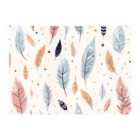 Warren Reed - Designer Pastel Feather Pattern Glass Chopping Board
