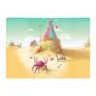 Warren Reed - Designer Crab On A Beach Holiday Glass Chopping Board