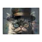 Warren Reed - Designer Selkirk Rex Cat With Glasses Splashart Chopping Board