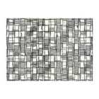 Warren Reed - Designer Irregular Sketched Block Textured Glass Chopping Board